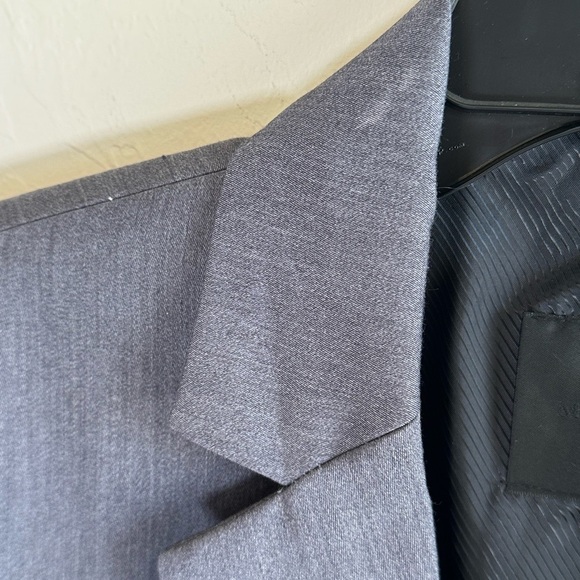 Morphine Grey Career Boyfriend One Button Lined Blazer Sz M - Picture 6 of 10